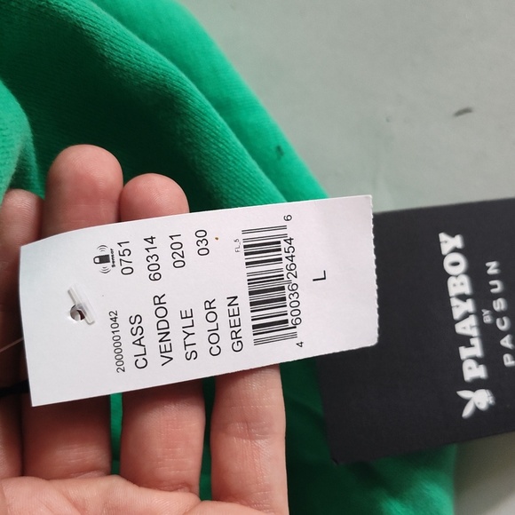 Playboy by PacSun pullover Crew Cut Green sweatshirt Nwt - Picture 4 of 12